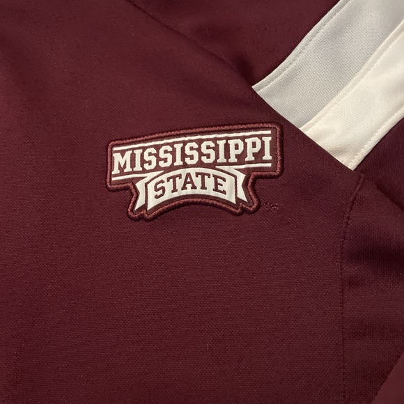 Adidas Mississippi State Bulldogs Mens 2XL Full Zip Track Jacket Maroon White - Picture 2 of 10